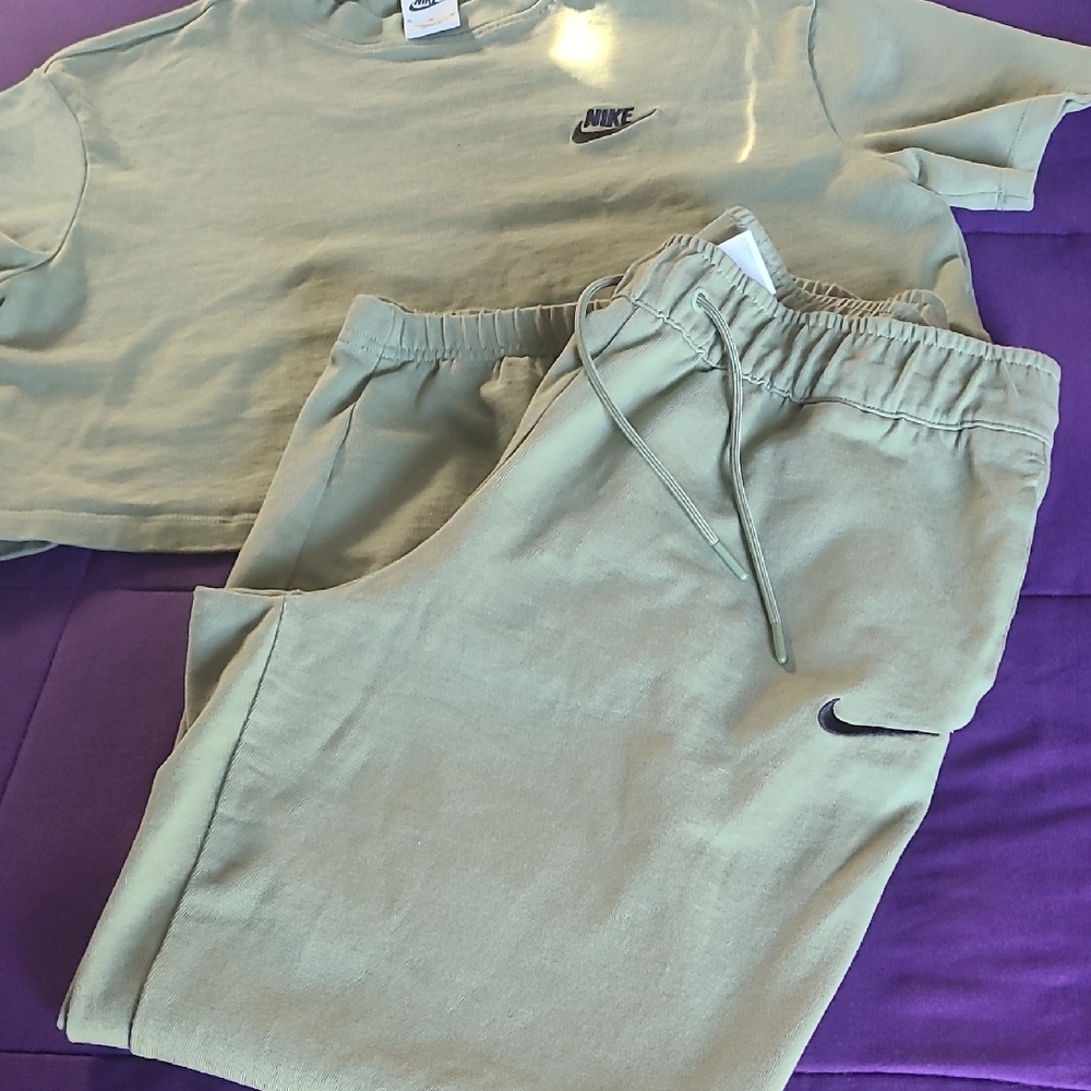 Nike Crop Top Sweatpants & Joggers Set